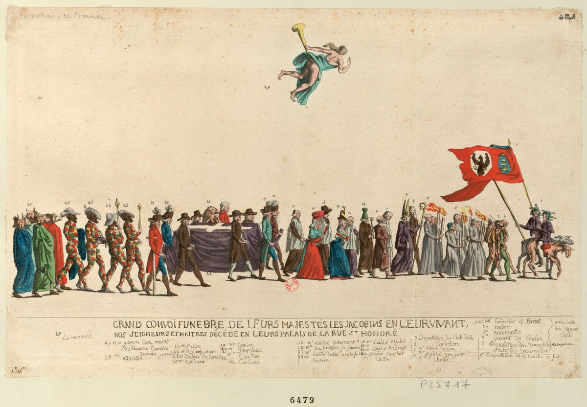 Сатирическое изображение похоронной якобинской процессии (1792)