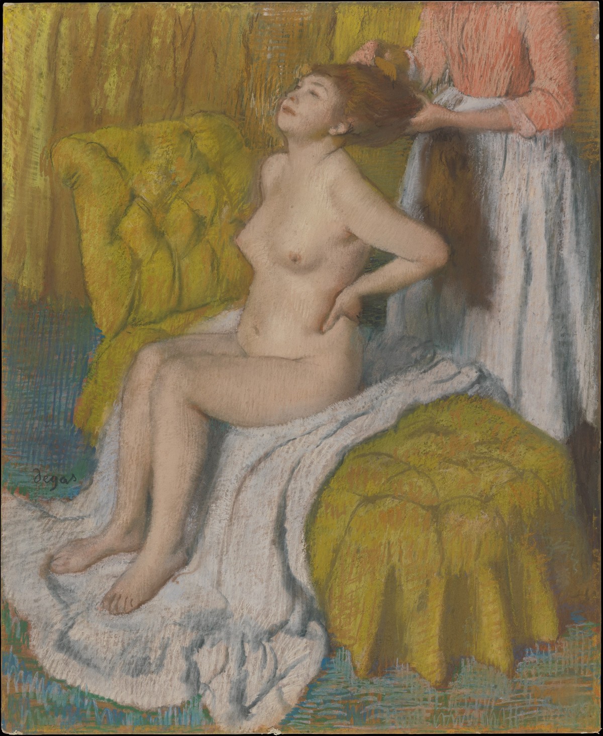 Woman Having Her Hair Combed / Edgar Degas / ca. 1886–88.