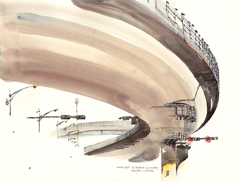 Dongseo elevated highway, Busan.