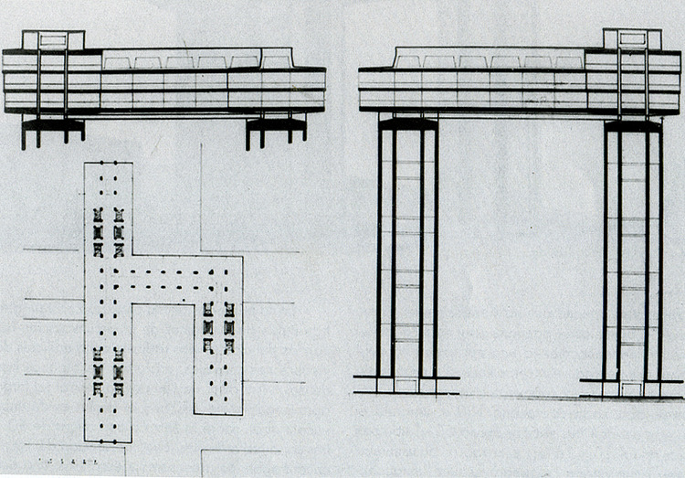 Эль Лисицкий. Горизонтальные небоскребы для Москвы. El Lissitzky. Skyscrapers. Cloud Iron. Wolkenbügel. 1924—1925