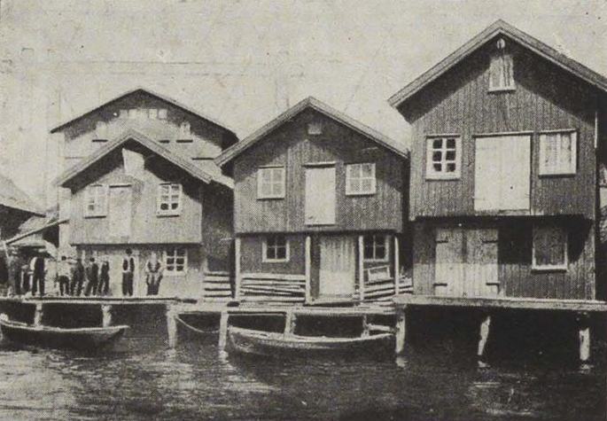 Старый рыбачий поселок в Смэгене. Западное шведское побережье.
