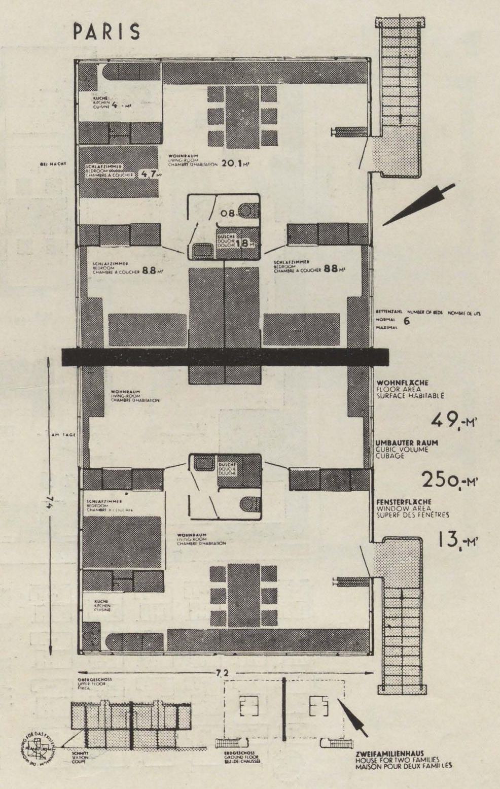 73. Выставка „Минимальное жилье“ (Die Wohnung für das Existenzminimum). Издание Интернационального конгресса новой архитектуры. Париж.