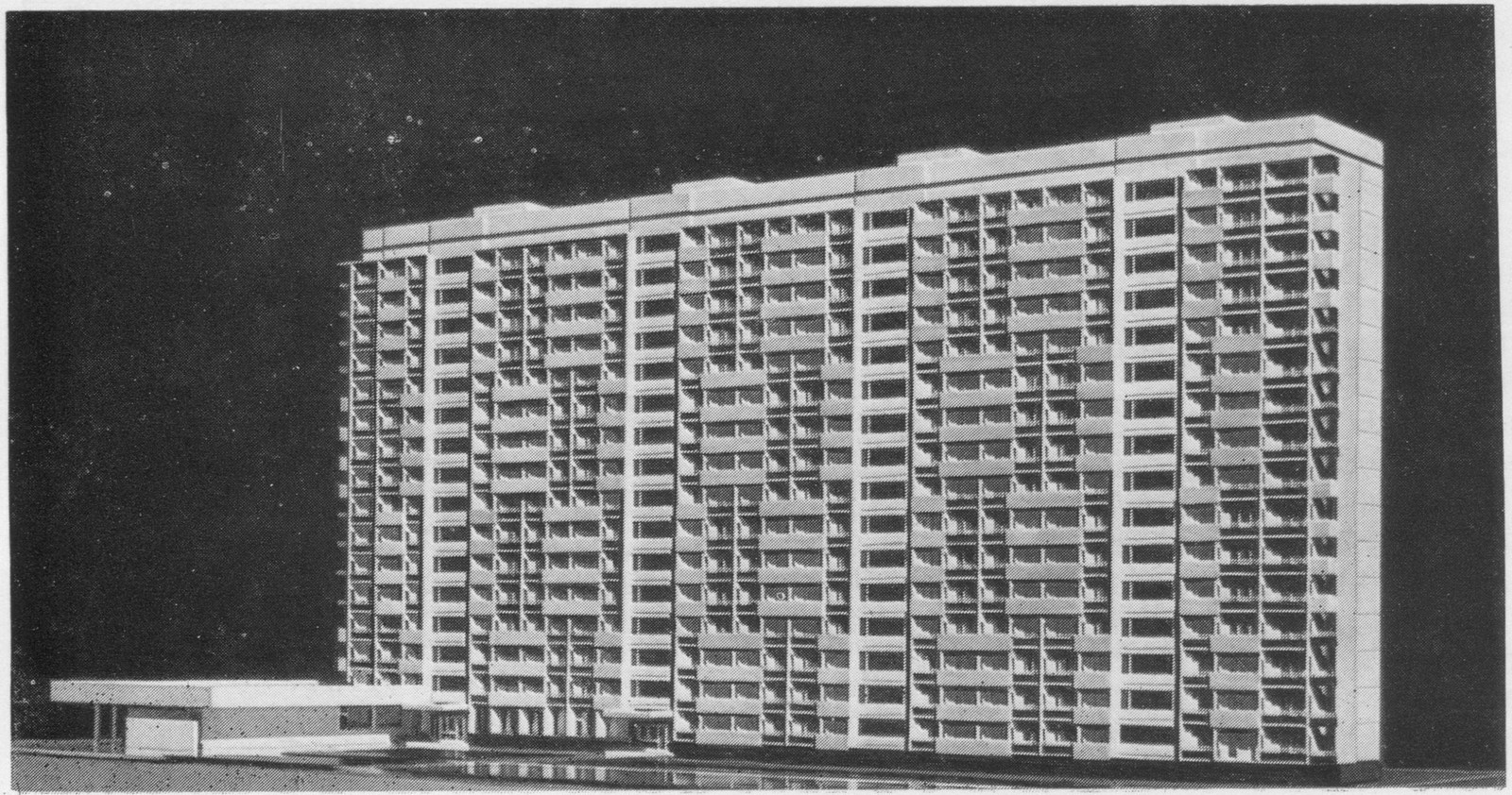 16-этажный чегырехсекционный (256 кв.) панельный жилой дом серии П 3/16