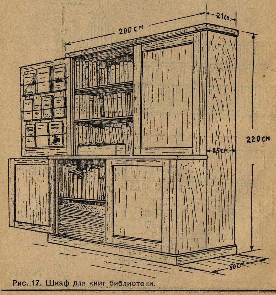 Рис. 17. Шкаф для книг библиотеки.
