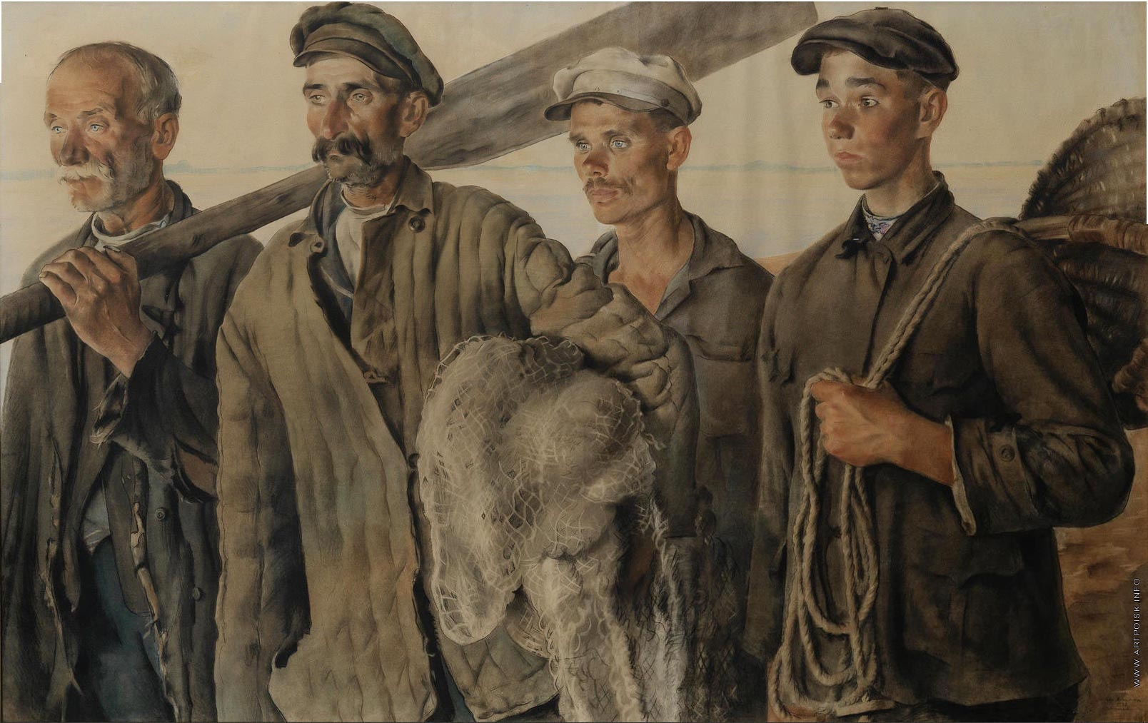 Кацман Е. А. «Рыбаки-колхозники», 1930