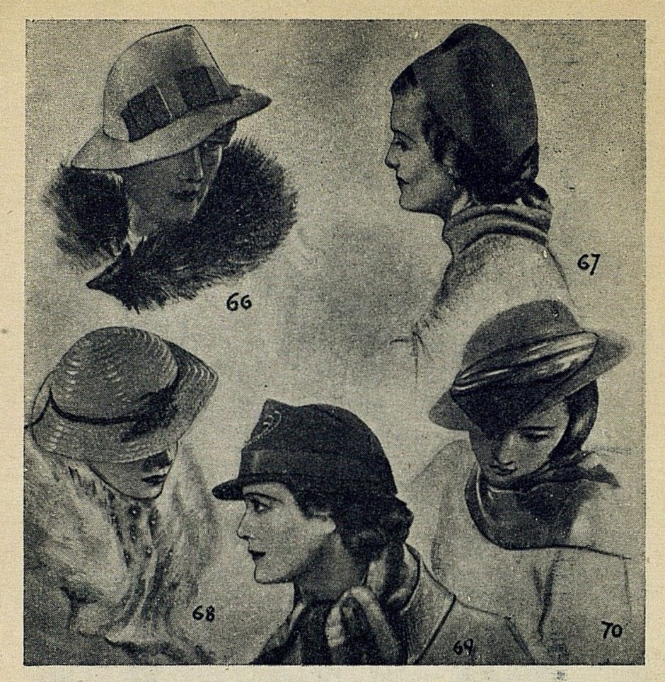 66—70. Шляпы — модели фабрики „Москвошвей" № 8.