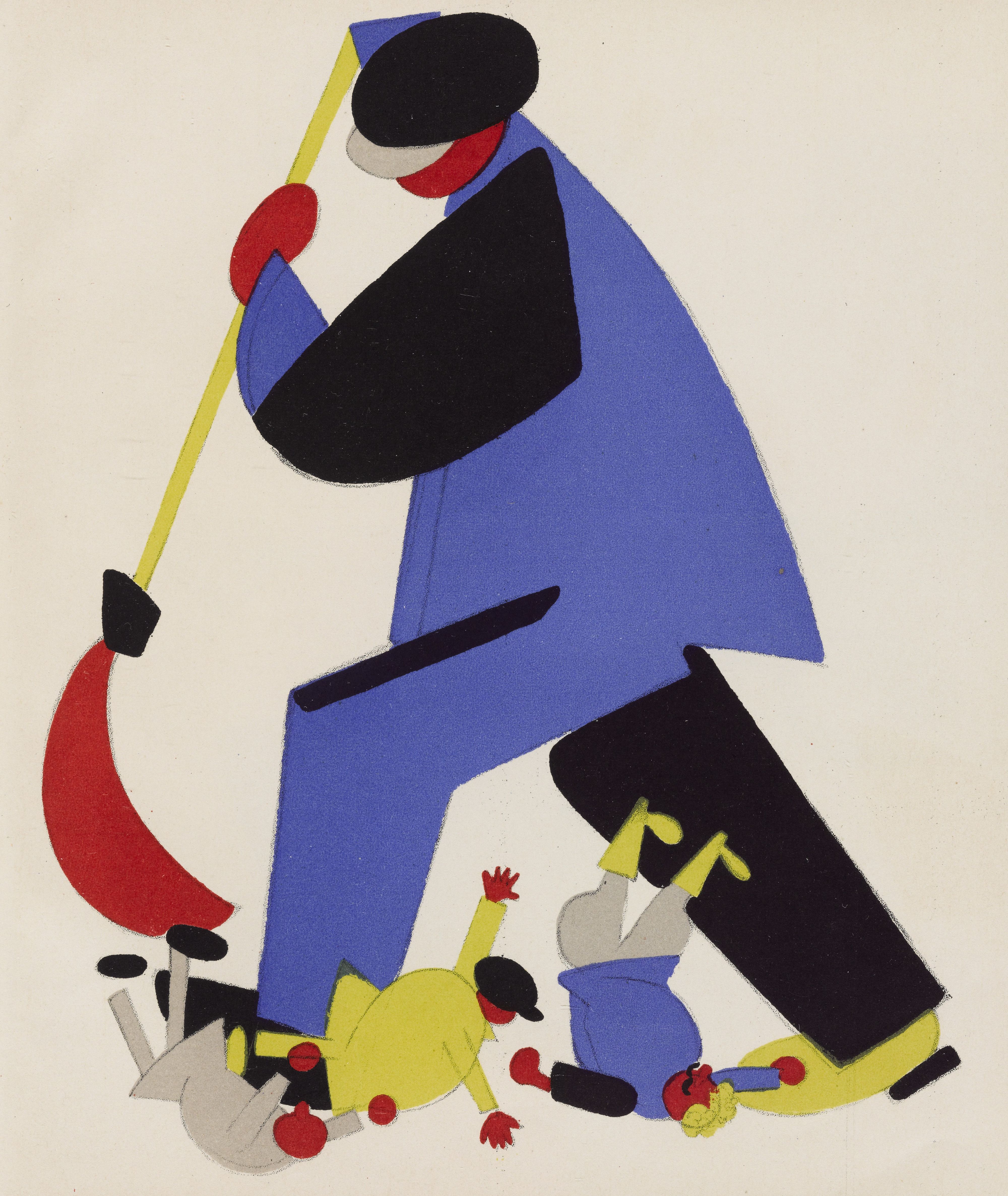 В. В. Лебедев. Плакат для агитационных окон Российского Телеграфного Агентства (РОСТА). 1919—1921