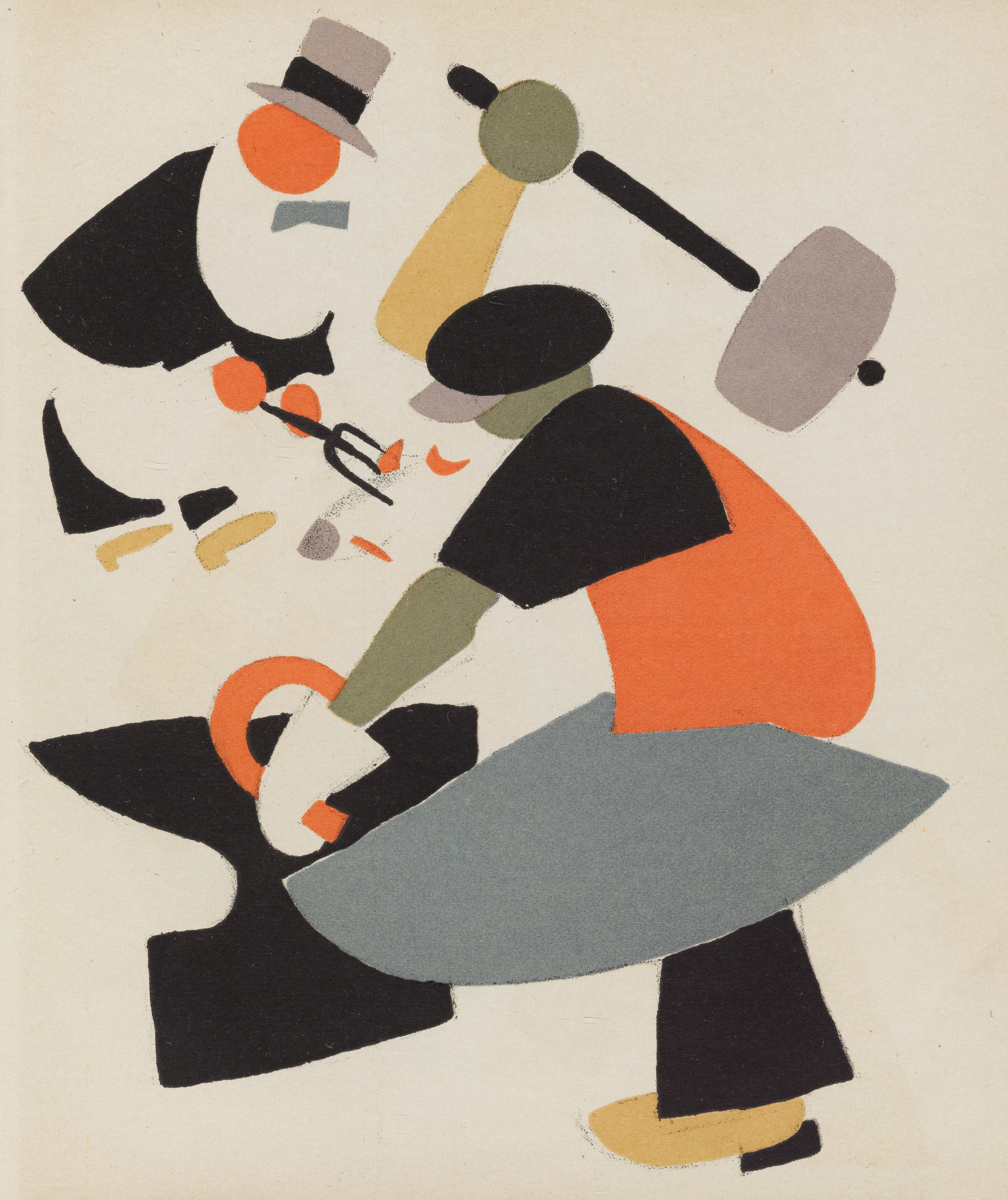 В. В. Лебедев. Плакат для агитационных окон Российского Телеграфного Агентства (РОСТА). 1919—1921