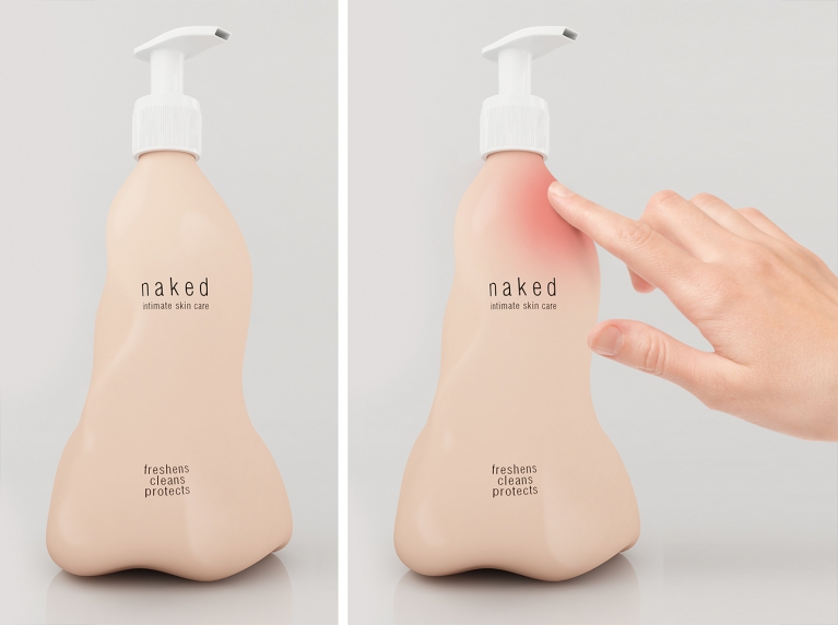Концепт упаковки средств для интимной гигиены «Naked»