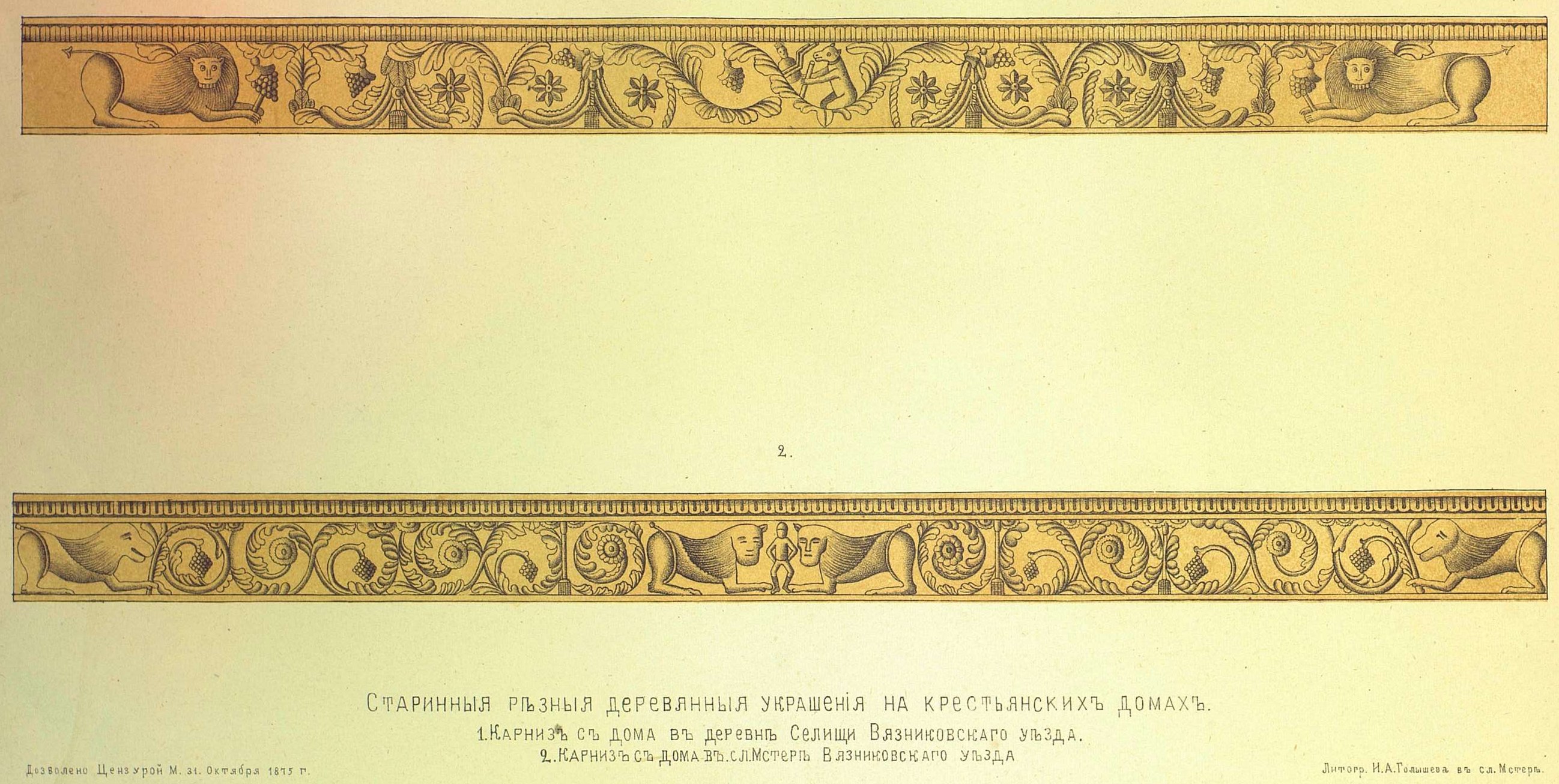 И. А. Голышев. Памятники старинной русской резьбы по дереву. 1877 | портал  о дизайне и архитектуре