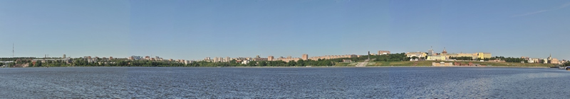 панорама набережной Ижевского пруда