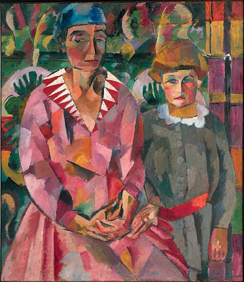 Лентулов А. В. «Портрет жены и дочери художника». 1915