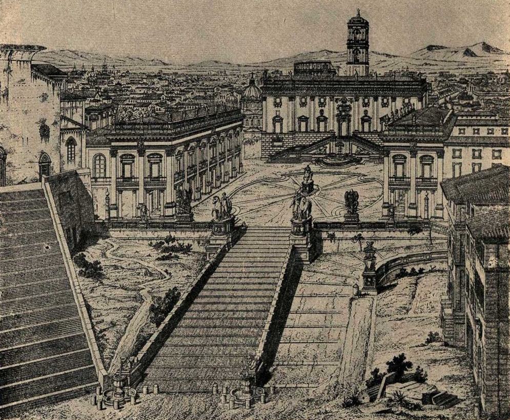 Рис. 3. Перспектива площади Капитолия в Риме