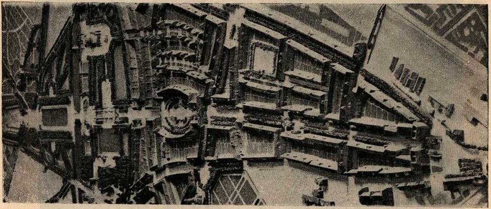 Рис. 11. Макет улицы в Лейпциге. Арх. Штробель