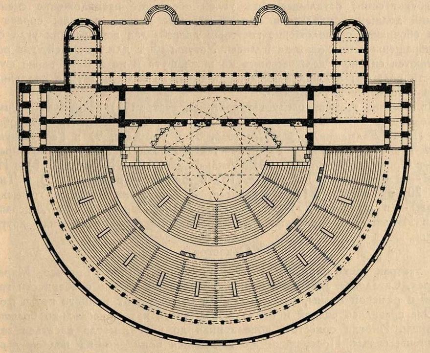 Театр Марцелла в Риме (реконструкция). План