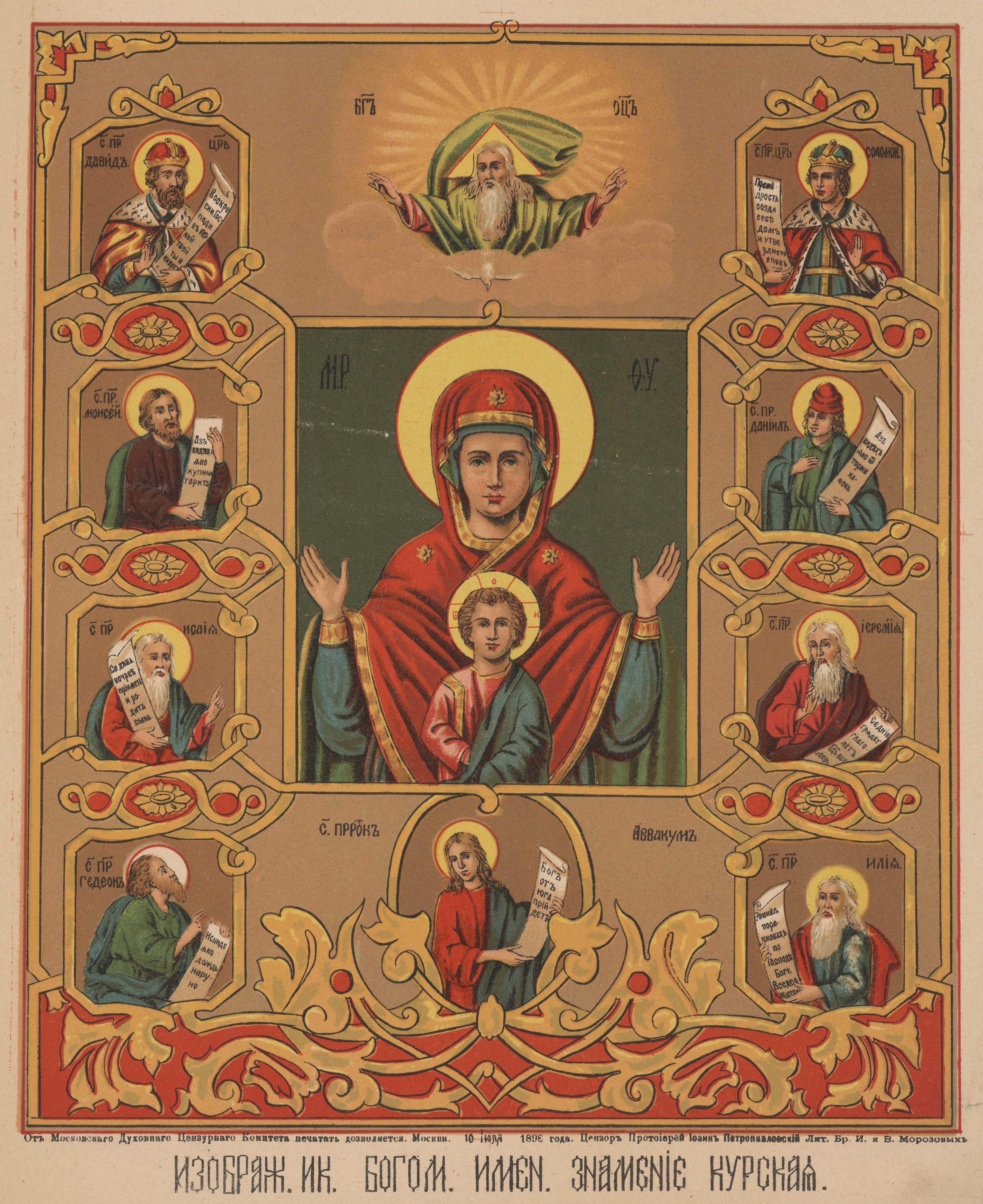 Изображение иконы Богоматери Знамение Курская