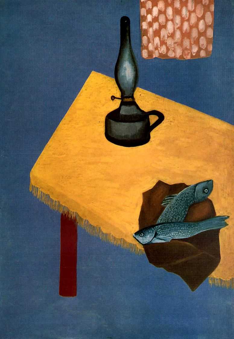 Штеренберг Д. П. «Натюрморт с лампой и селедкой», 1920