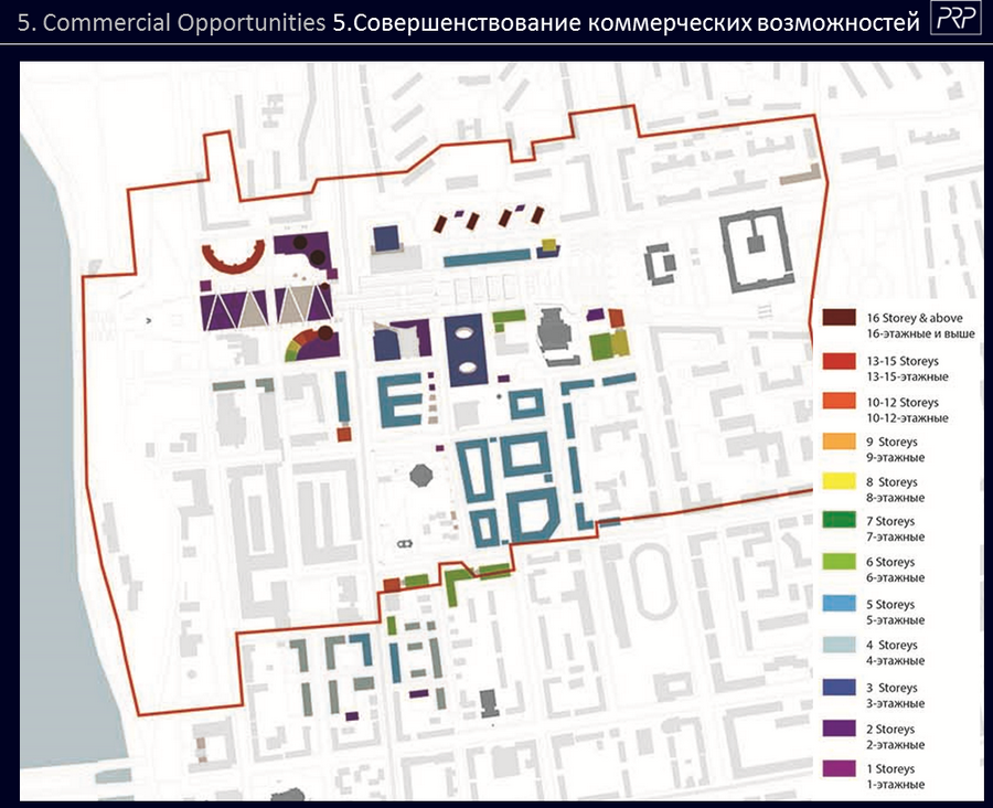 этажность застройки центральной площади Ижевска