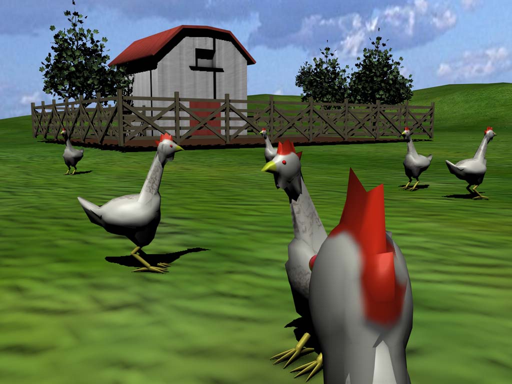 Цыплят-бройлеров на птицефабрике можно снабдить наборами виртуальной реальности производства американской компании Second Livestock, которые позволят создать для птиц иллюзию нахождения на свободе.