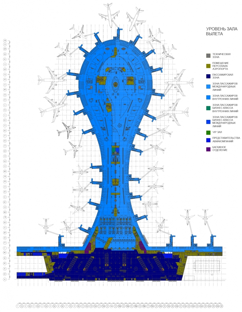 Терминал «А» аэропорта Внуково в Москве. Уровень зала вылета