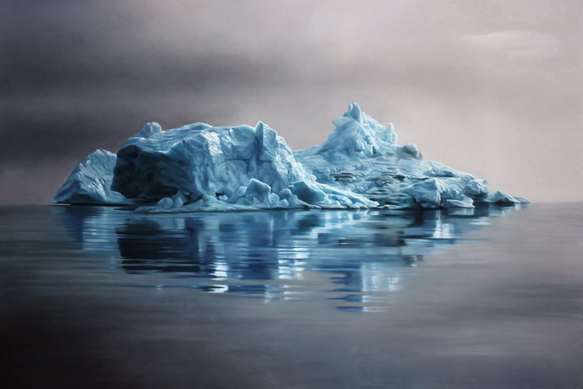 Художницу заинтересовала связь между таянием льда и изменениями климата.