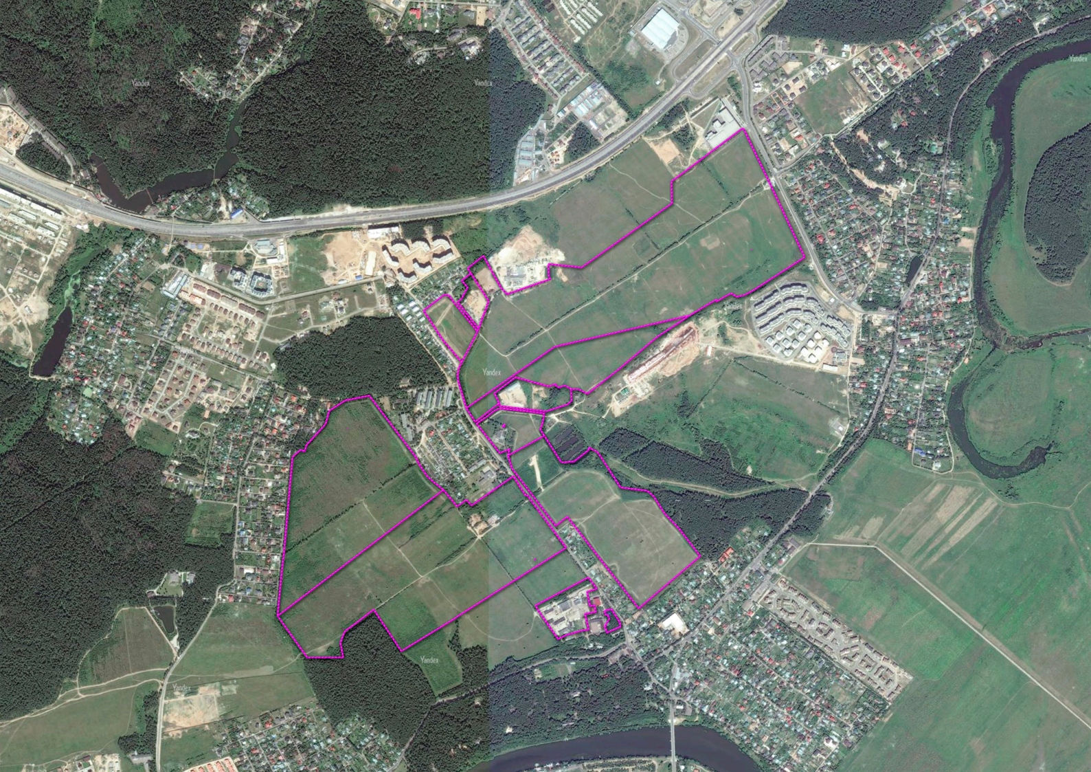 Фотофиксация территории размещения земельного участка с границами проектирования