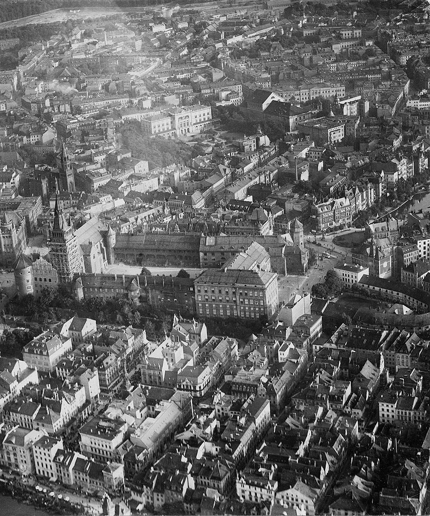 Аэрофотосъёмка Королевской горы, 1920—1930 гг. Источник: Музей города Кёнигсберг.