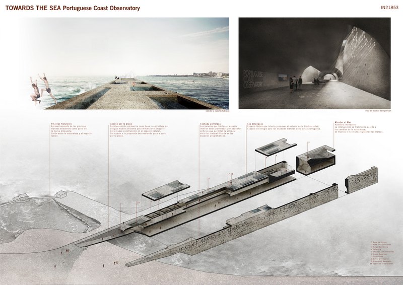 Проект, получивший первый приз на конкурсе INNATUR 2. TOWARDS THE SEA — обсерватория на побережье Португалии
