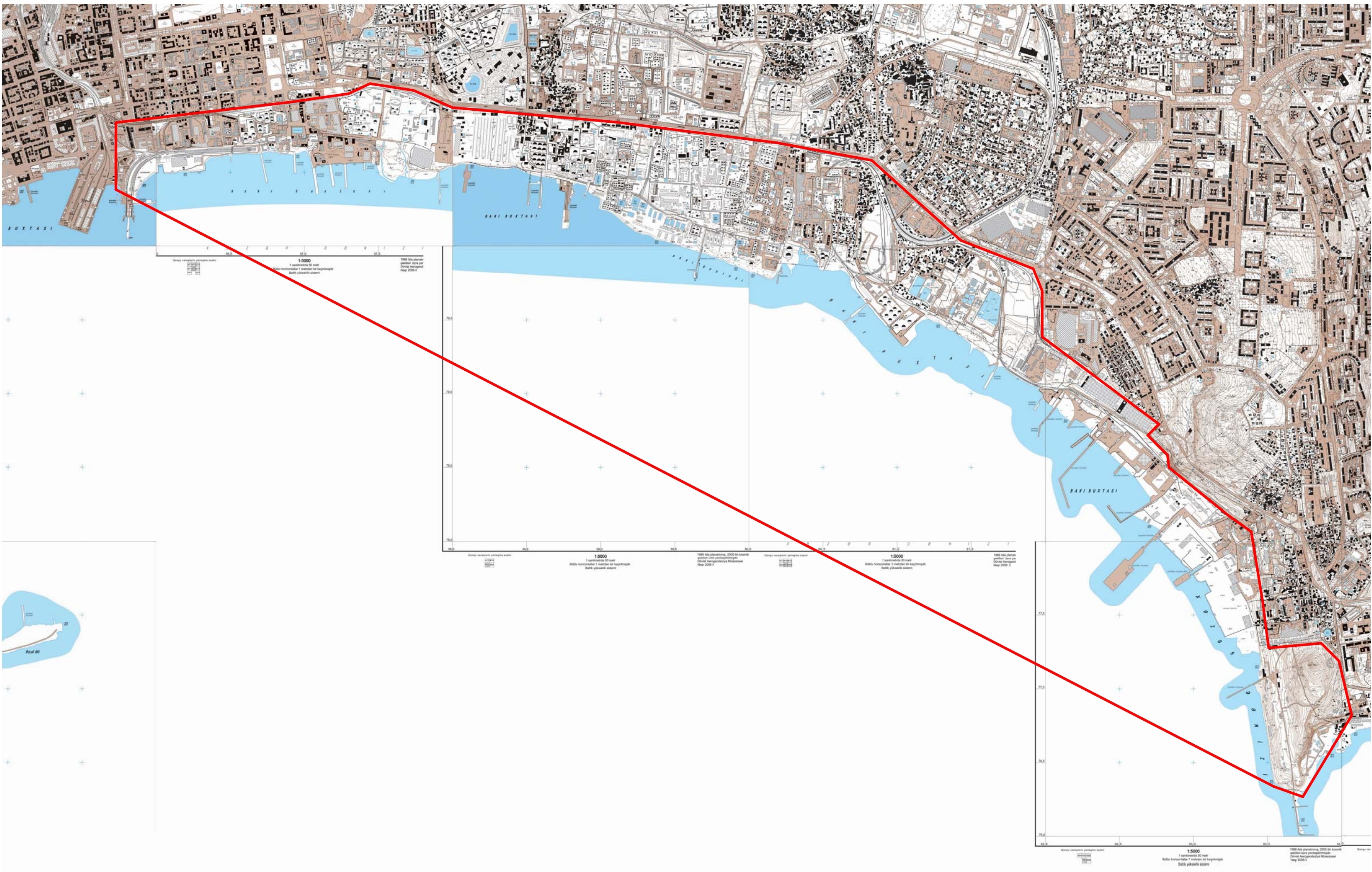 Ситуационный план Приморский бульвар Баку Азербайджан