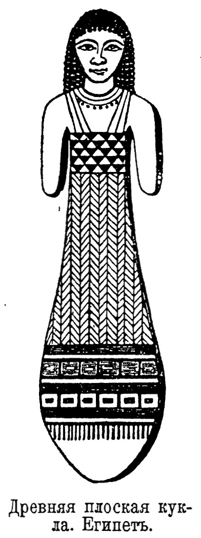 Древняя плоская кукла. Египет.