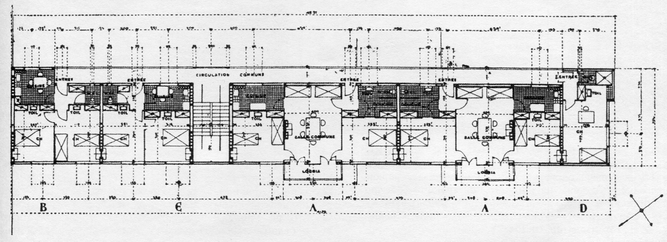 АНДРЭ ЛЮРСА. ПАРИЖ. РАБОЧИЕ ДОМА В ВИЛЬНЕВ СЕН-ЖОРЖ ANDRÉ LURÇAT. PARIS. ENTWURF DES ARBEITERWOHNVIERTEL IN VILLENEUVE-SAINT-GEORGE