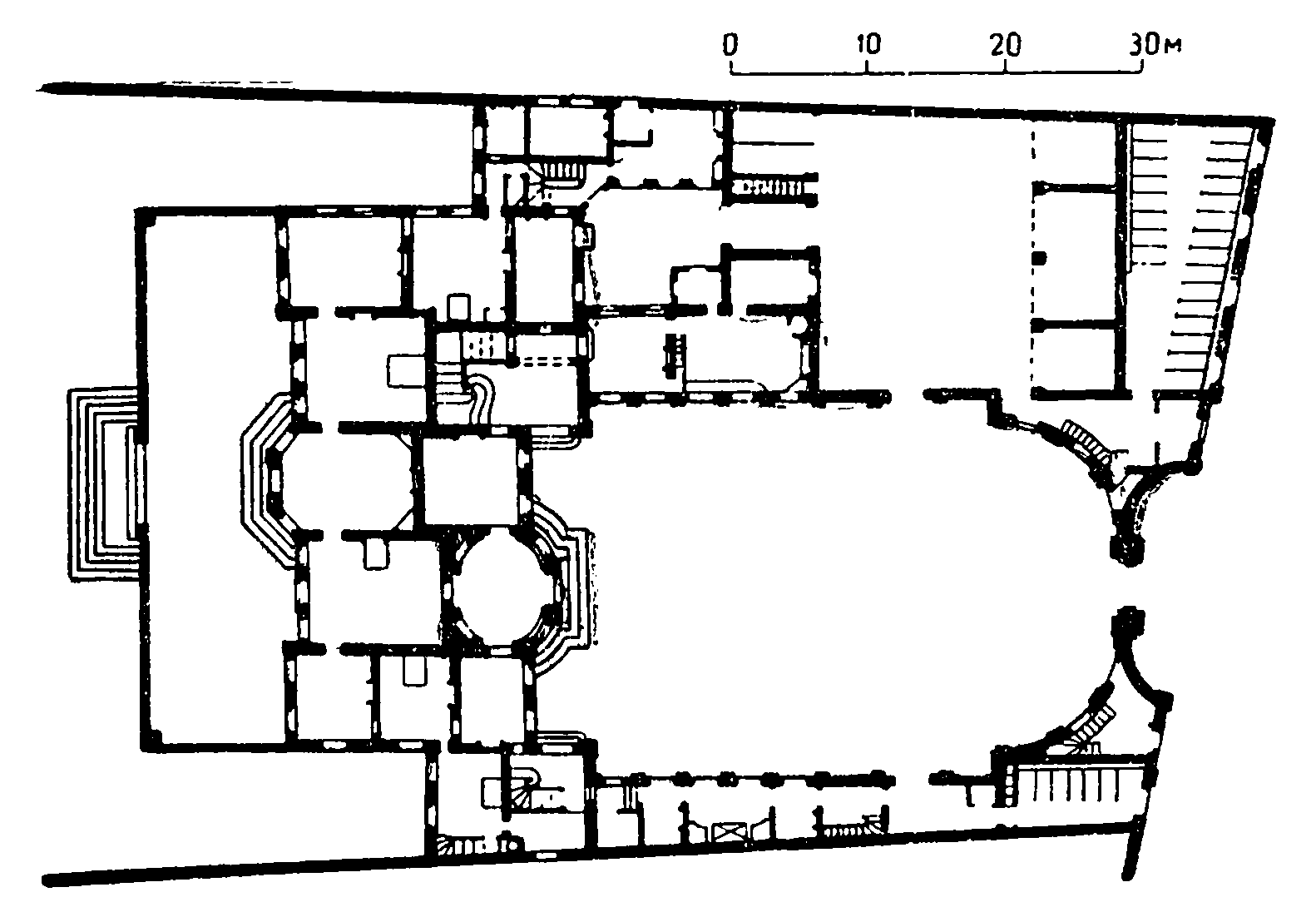 71. Париж. Отель Матиньон, 1726 г., Ж. Куртон. План и фасад
