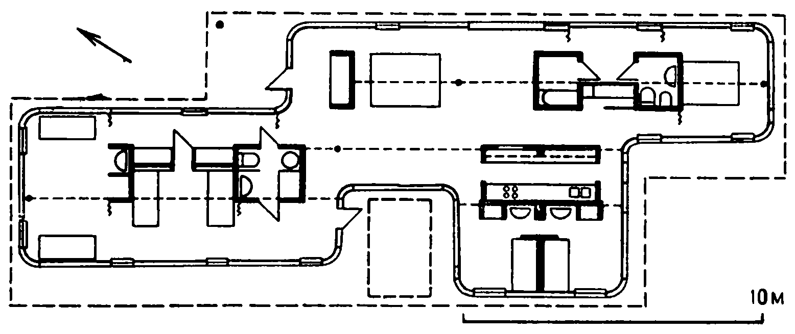 29. Бовалон. Загородный дом, 1962 г. Инж. Ж. Пруве. План, общий вид