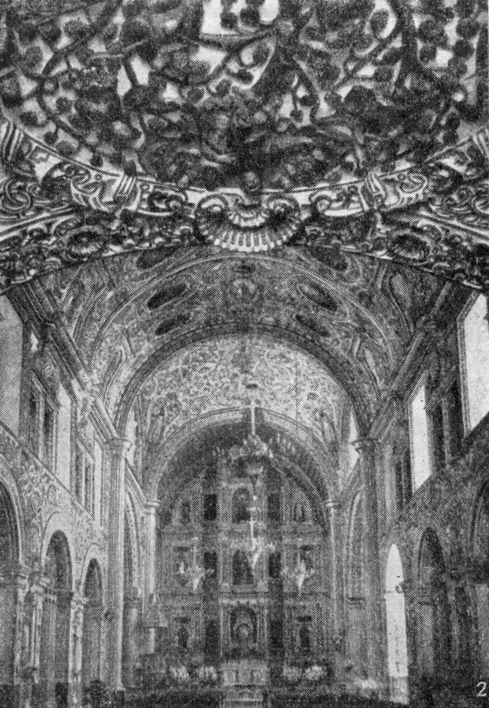 24. Оахака 1 — церковь Ла Соледад, 1690 г.; 2 — церковь Санто-Доминго, интерьер, 1657 г.
