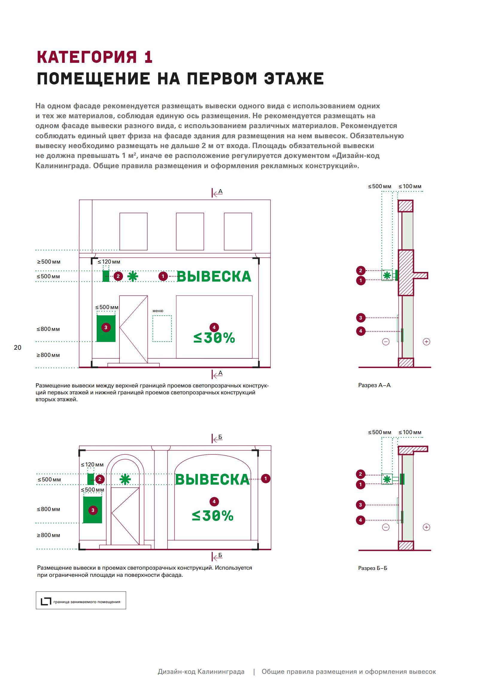 Дизайн-код Калининграда. Общие правила размещения и оформления вывесок