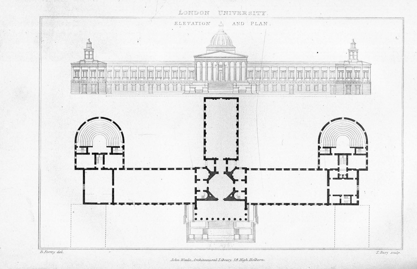 Illustrations of the public buildings of London : With historical and descriptive accounts of each edifice : In 2 volumes / by Pugin and Britton. — Second edition, greatly enlarged by W. H. Leeds. — London : John Weale, 1838