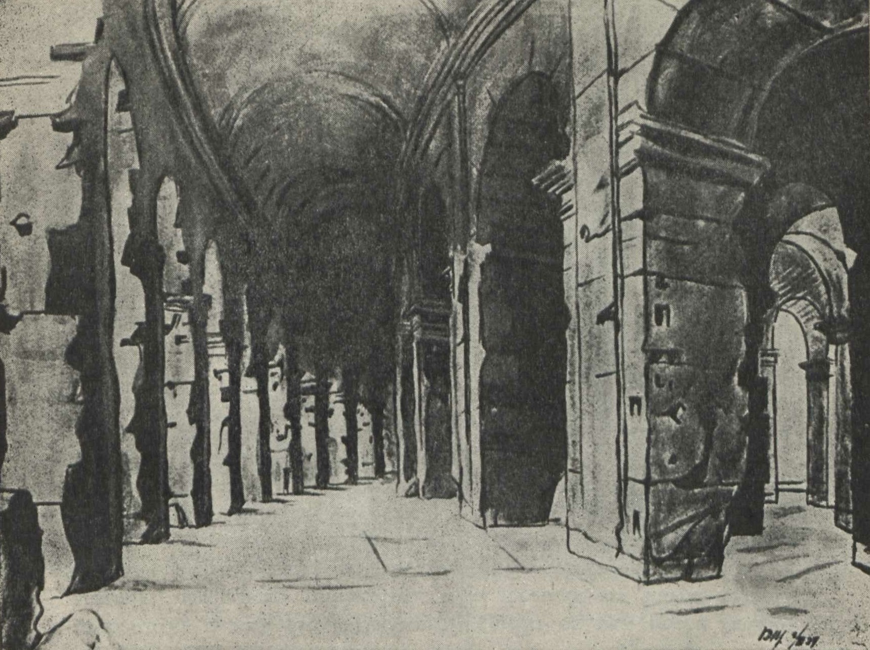Аркады Колизея (1934). Рисунок