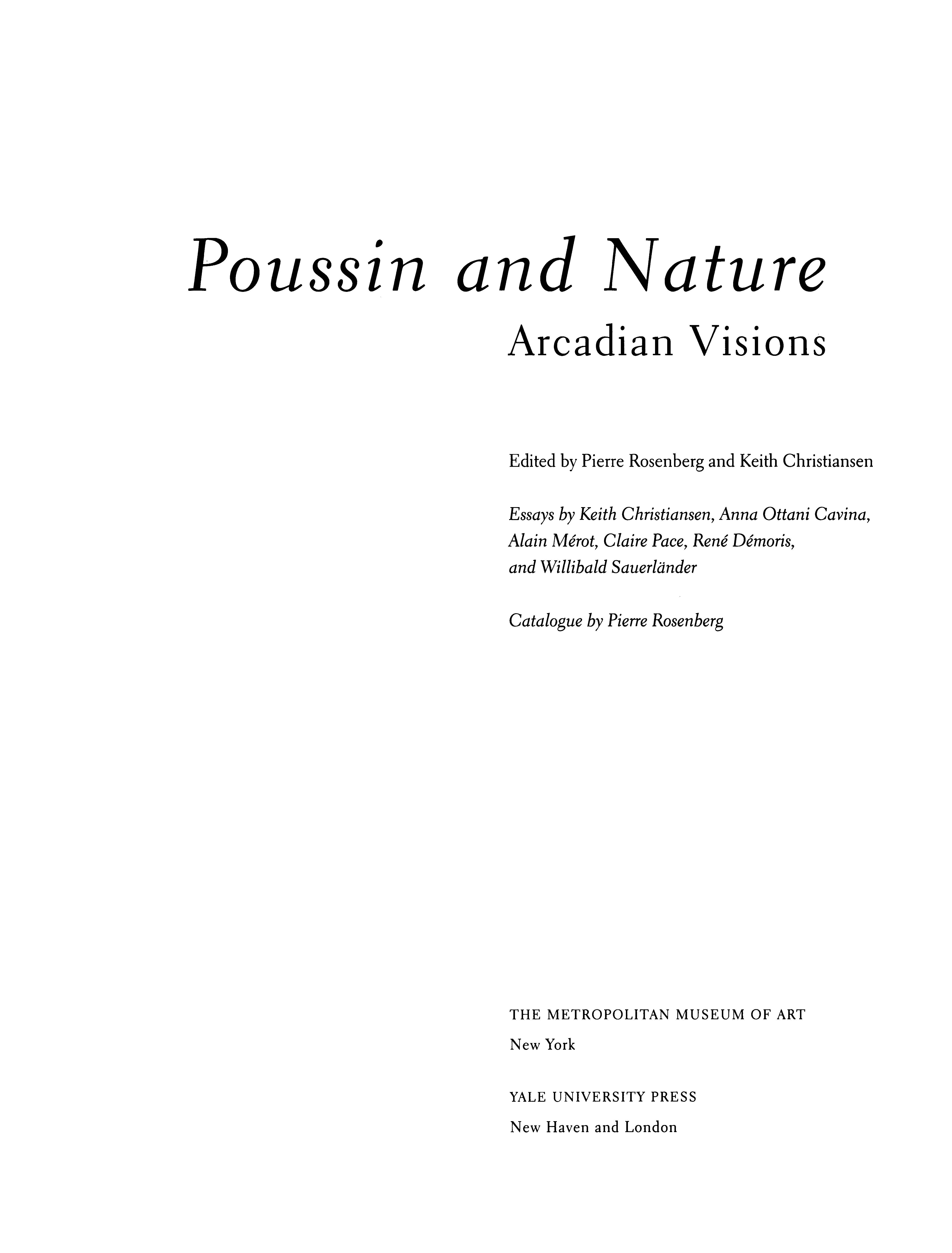Poussin and Nature: Arcadian Visions