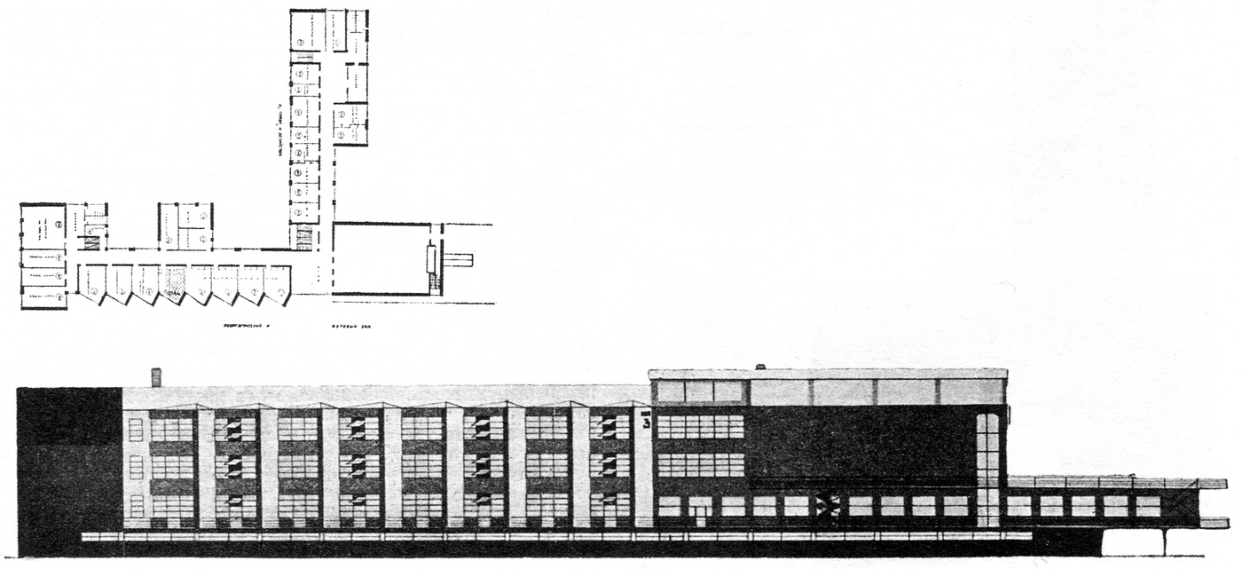 Конкурсный проект здания Белорусского государственного университета в Минске. Москва, 1926 год