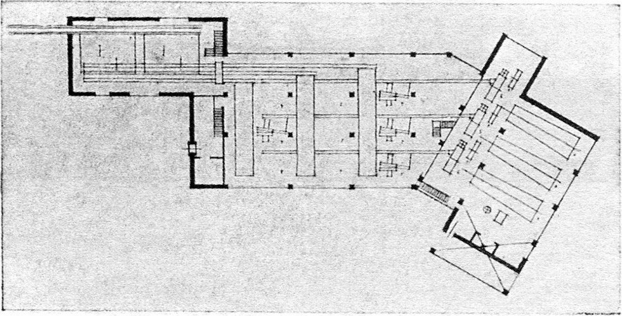 ЦЕЛЛУЛОЗНЫЙ ЗАВОД. DIE CELLULOSE-FABRIK. ПЛАН. GRUNDRISS