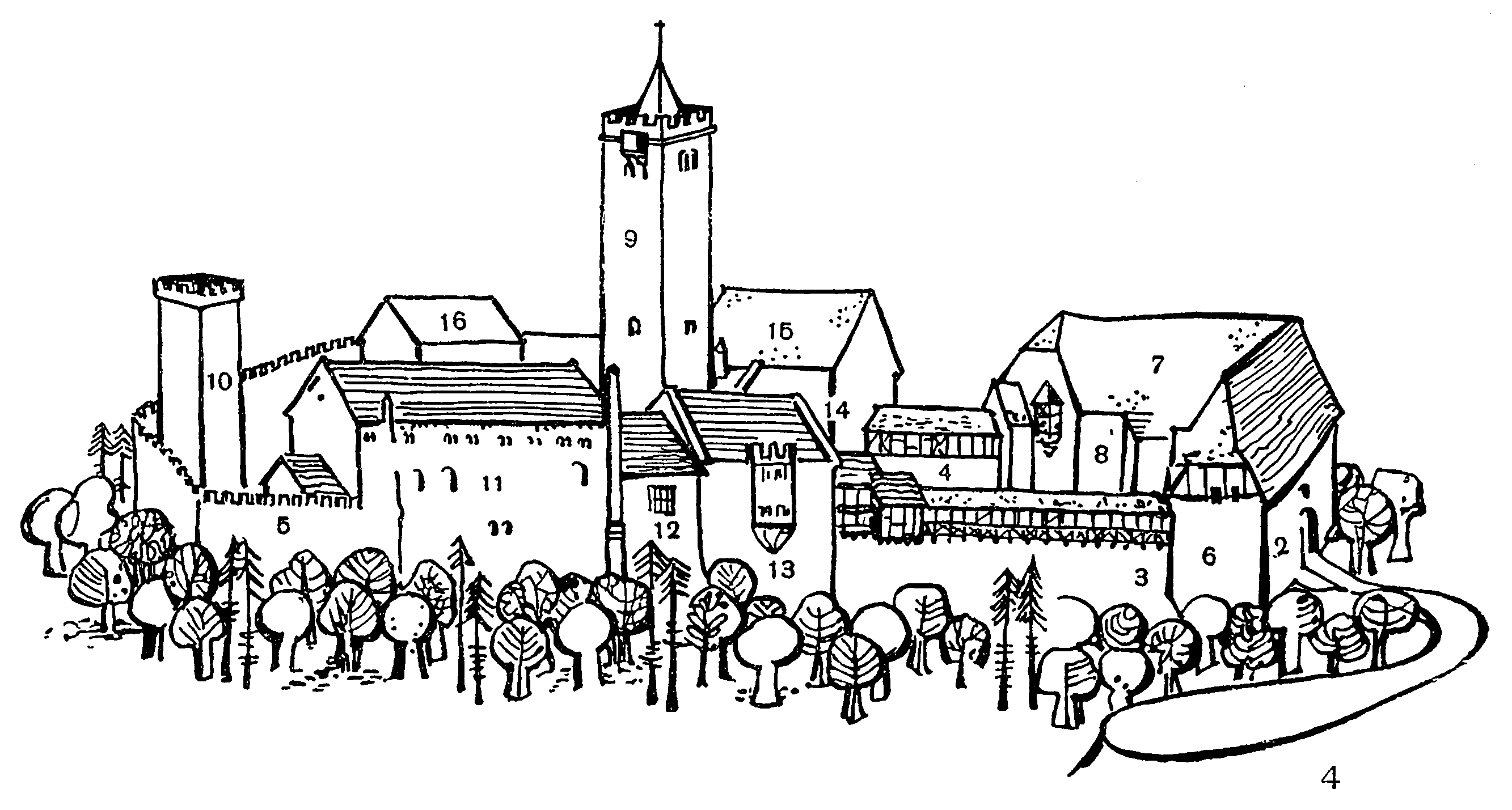 8. Вартбург. Пфальц, XI—XIII вв.