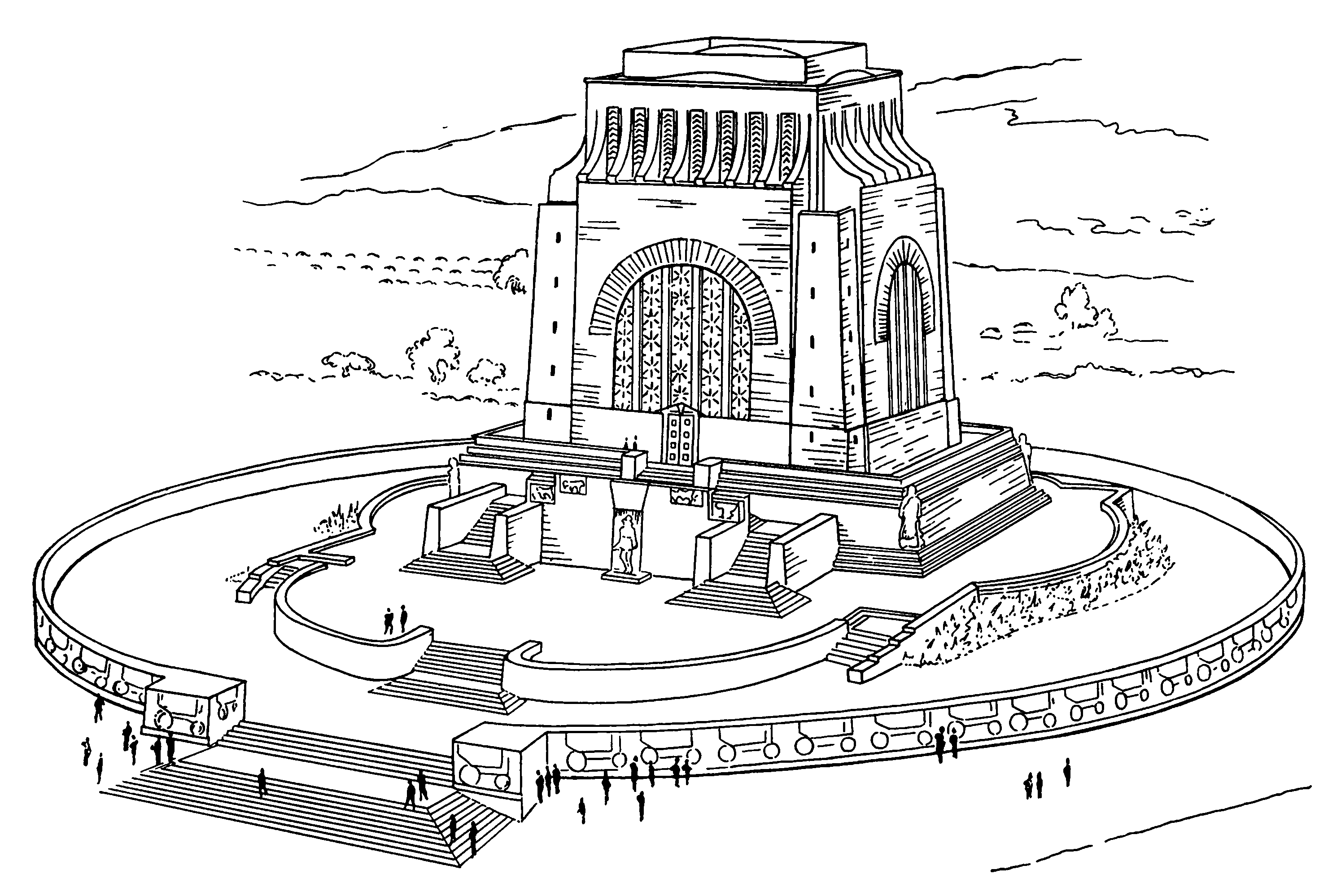 1. Претория. Монумент в память первых поселенцев Трансвааля, 1949 г.