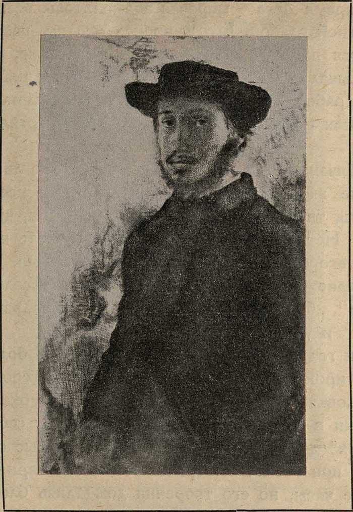 Автопортрет Дега в 1857 г. (офорт).