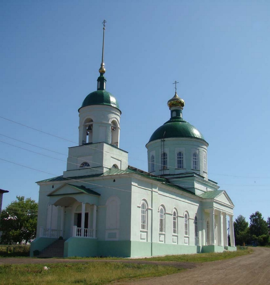 Рисунок 2. Церковь Трех Святителей в селе Ёжево, Юкаменского района Удмуртии, 1857 г.