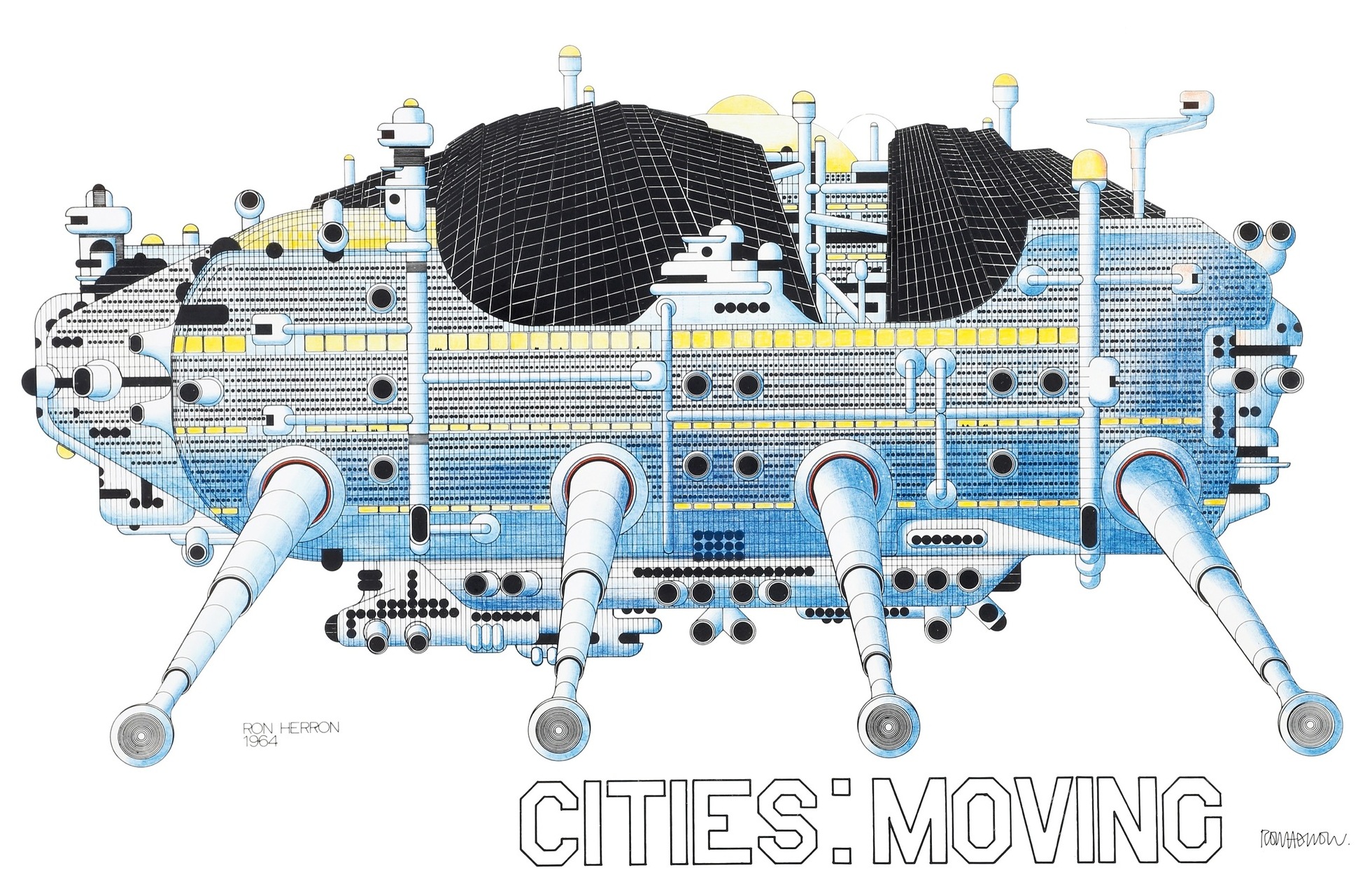 Cities: moving. Archigram. Ron Herron. 1964