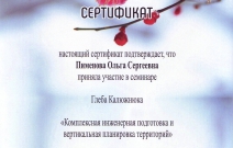 Семинар Глеба Калюжника «Комплексная инженерная подготовка и вертикальная планировка территории». 2018