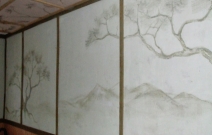 Объект № 7. Роспись стены и потолка маслом. Фрагмент интерьера.