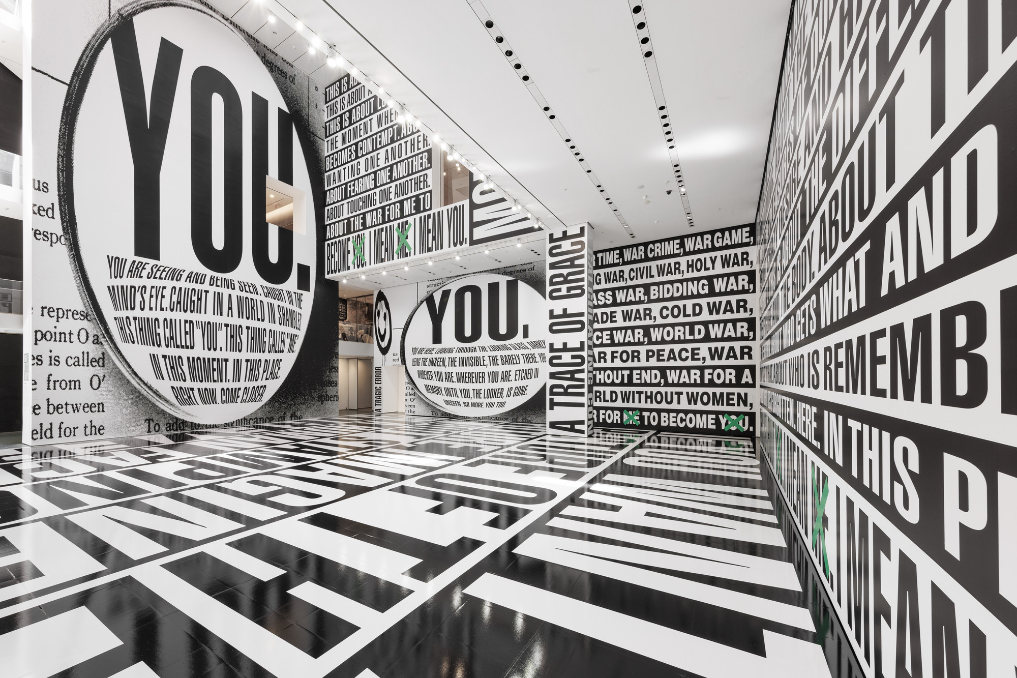 Barbara Kruger. Installation "Thinking of You. I Mean Me. I Mean You" 2022. Source: MoMA