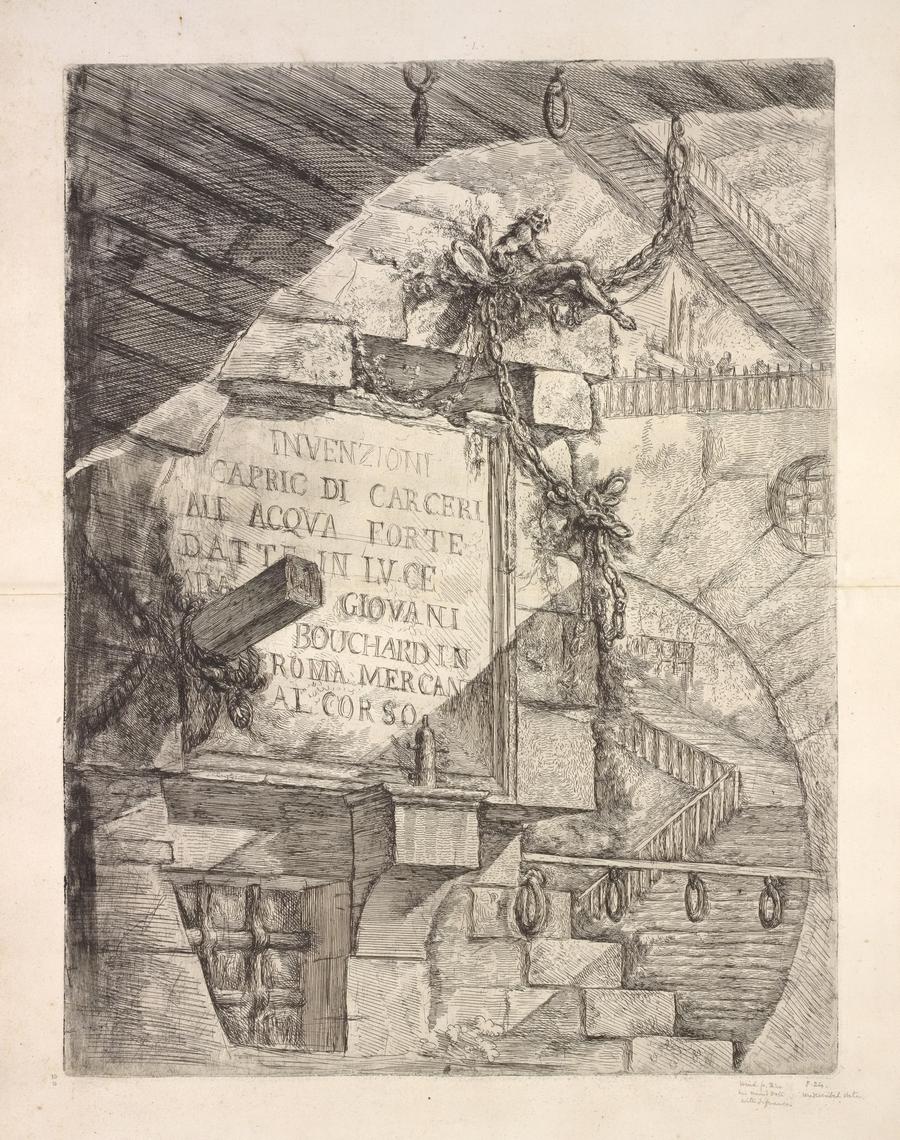 Giovanni Battista Piranesi. Carceri d'invenzione (The Prisons or Imaginary Prisons) (Воображаемые тюрьмы или Фантастические изображения тюрем или Темницы). 1-е издание. 1750