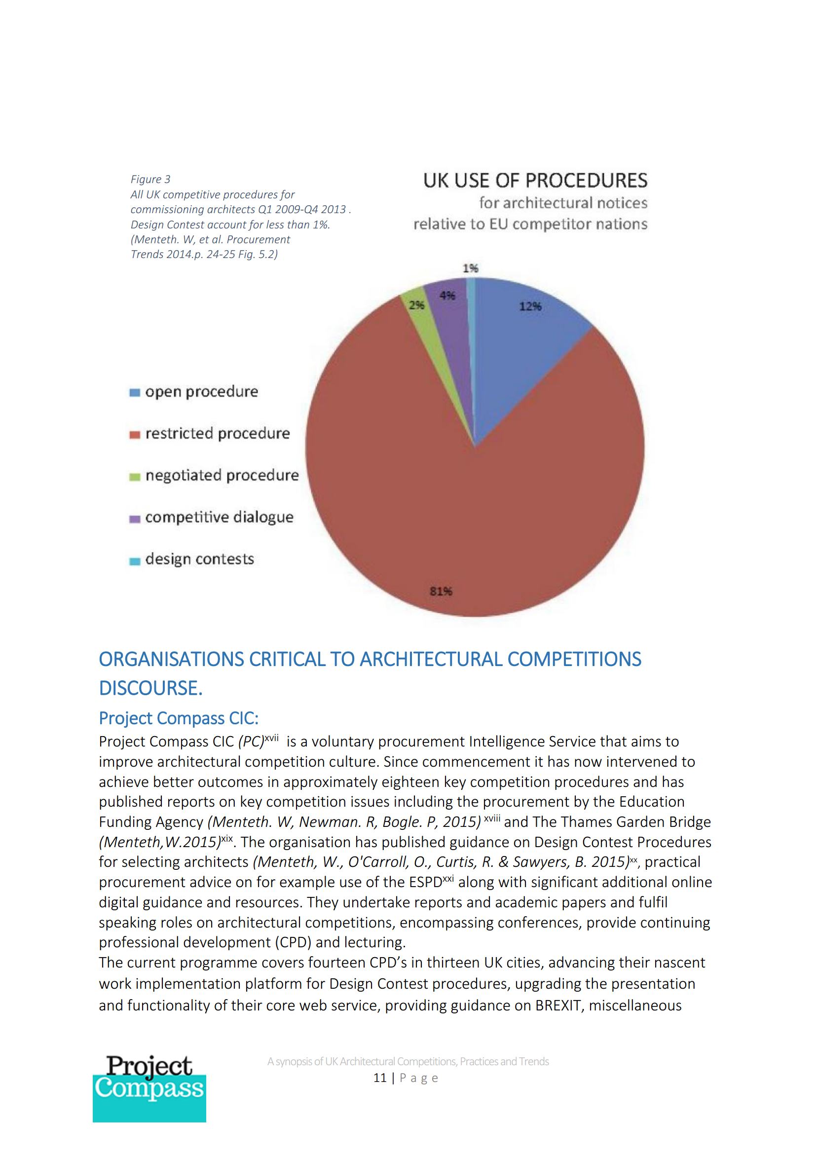 A synopsis of UK Architectural Competitions Practices and Trends. March 2017 / by Walter Menteth ; A Project Compass CIC report (R2) Commissioned by Architectuur Lokaal. — Project Compass CIC, 2017
